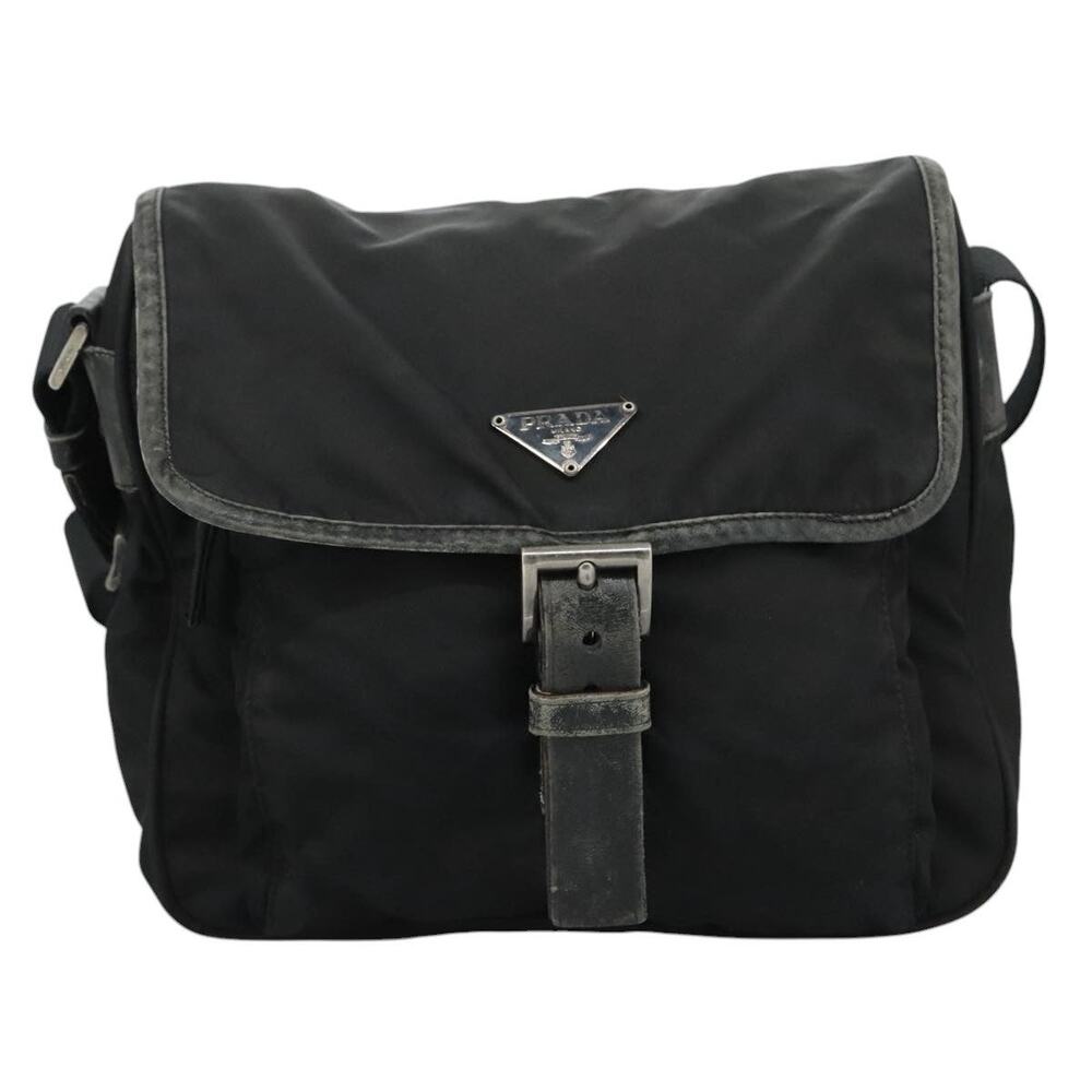 Prada Nylon Shoulder Bag Black